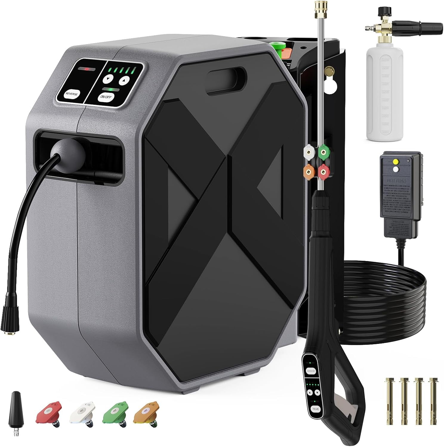LAANPOLE Wall Mounted Pressure Washer, 5500PSI 3.8GPM Electric Power ...