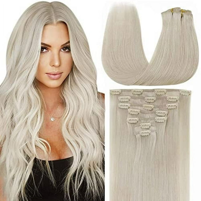 White Blonde Clip in Extension high quality