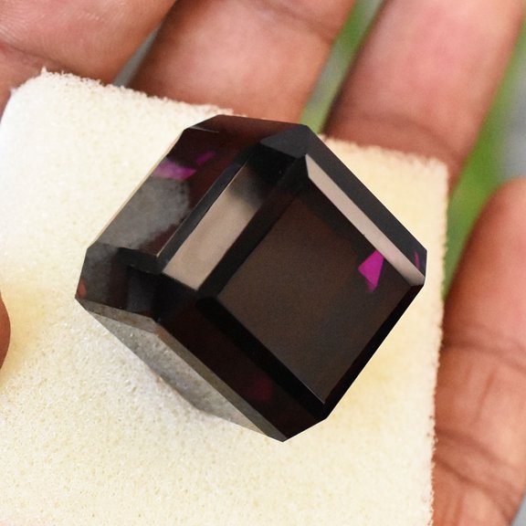 LAB-CREATED Padparadscha Sapphire 24x24mm Cube Cut CERTIFIED Loose Gemstone