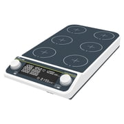 LAB FISH 6-Station Digital Magnetic Stirrer, 6x500ml Max, 50-1500 RPM, Brushless Motor, Sync/Async Modes, 0-999 Min Timer, LED Display, 100-240V AC, for Laboratory Stirring