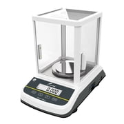 LAB FISH Analytical Balance 200g x 0.001g, High Precision Lab Scale with Dual Backlit LCD Display, External Calibration, Glass Windshield for Jewelry, Pharmacy, Laboratory Use