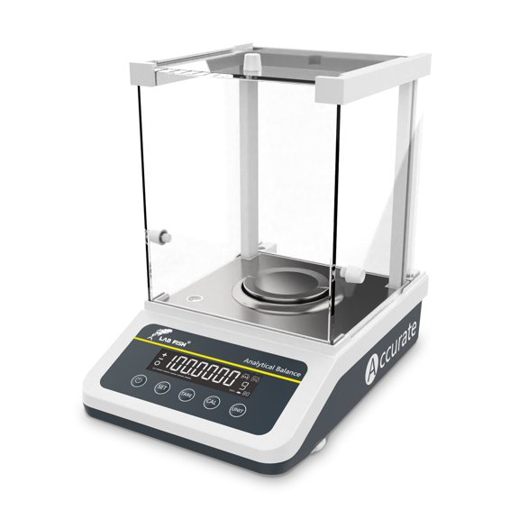 LAB FISH Analytical Balance 220g x 0.1mg High Precision Lab Scale with 0.0001g Accuracy Internal/External Calibration for Laboratory Jewelry Pharmacy