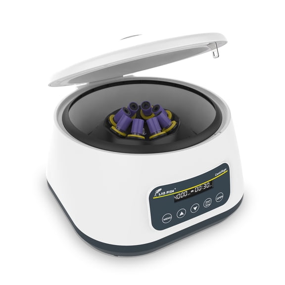 LAB FISH LC-400 Low Speed Benchtop Centrifuge Machine, 4000 RPM Max, 1717 xg, Timer 30s-59min, for PRP/PRF/Plasma, Holds 4x15ml or 8x2/5/10ml Test Tubes, Compact for Lab Use