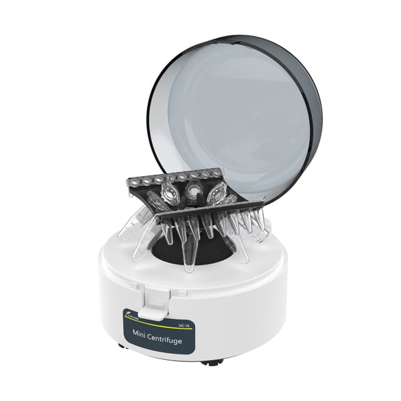 LAB FISH Mini Centrifuge Machine 7000 RPM, 3010xg RCF, with 2-in-1 Rotor for 0.2/1.5/2ml Tubes, Low-Noise Brushless Motor, Portable Lab Centrifuge