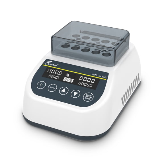 LAB FISH Programmable Digital Dry Bath Incubator - Mini Thermostatic Heater with Timer & 2ml x 15 Tube Block, Precise Temperature Control for Laboratory