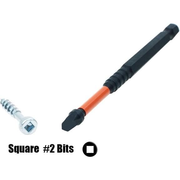 LABAKUI-10 Pack #2 Square Driver Bits, 4-Inch Impact SQ2 Bits