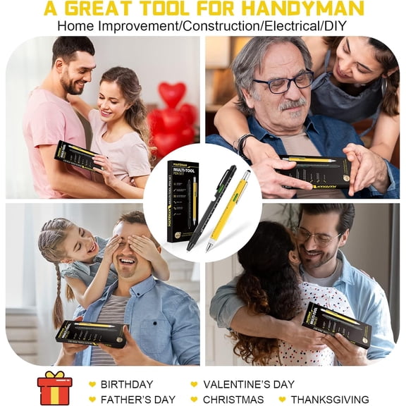 LABAKUI-10-in-1 Multitool Pen Set, Gifts for Men Dad Husband Grandpa