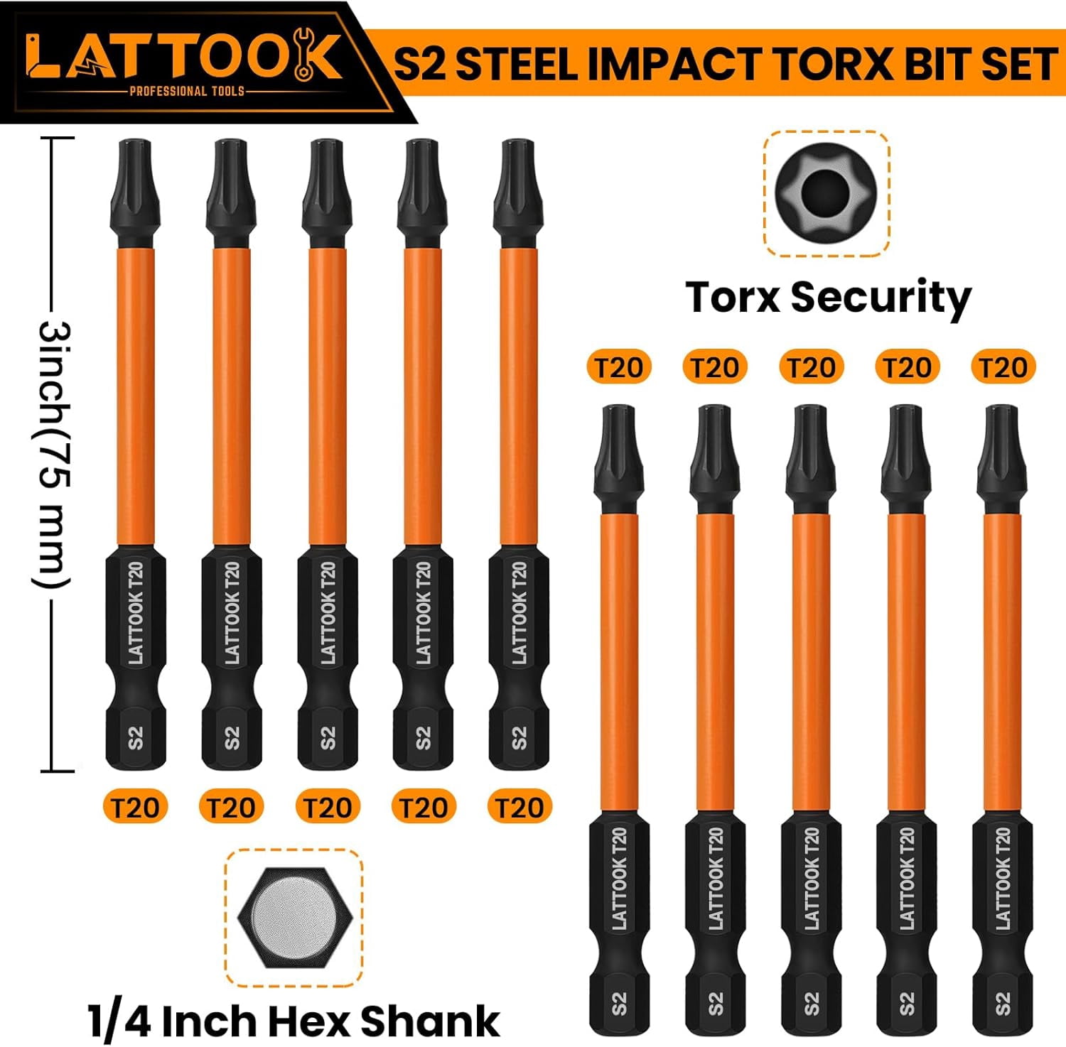 What Is Torx Bit LABAKUI-10PCS T20 Torx Bits - Walmart.com