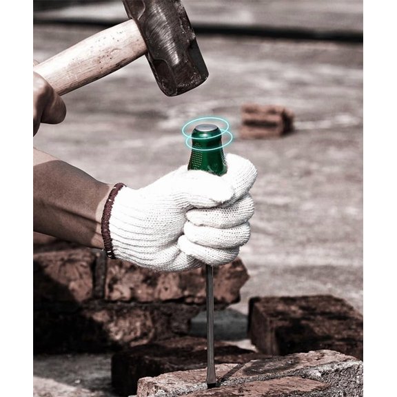 LABAKUI-12" Striking Cap Go-Through Slotted Screwdriver, Flathead with Magnetic Tip