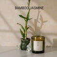 LABAKUI-12oz Bamboo Jasmine Candle for Home | Premium Green Scented ...