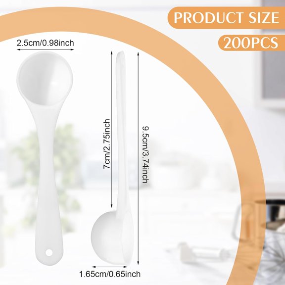 LABAKUI-200 Pcs Teaspoon Measuring Spoons Bulk, 5 ml / 5 cc/ 1 Tsp