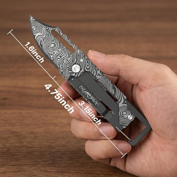 LABAKUI-9-in-1 EDC Mini Multitool Knife, Folding Utility Knife, Screw Wrenches, Bottle Opener, Screwdriver, Small Pocket Knife For Outdoor, Camping, Hiking, Gifts For Men Women
