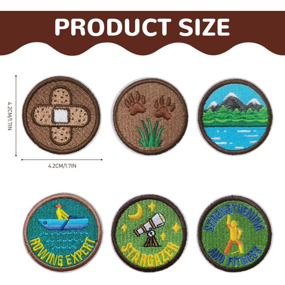 LABAKUI-Camping Trip Iron on Patches for Hats, Clothes, Jeans, Pants, Jackets, Backpacks Repair and Decoration - 20 Pcs