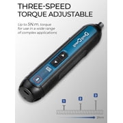 LABAKUI-DongCheng 4V Cordless Electric Screwdriver, 2000mAh Battery Powered Rechargeable Screwdriver with 3 Torque Setting Up to 5N.m, 300RPM, Dual LED Lights, 8pcs 2-Inch Magnetic Screw Bits for Hom