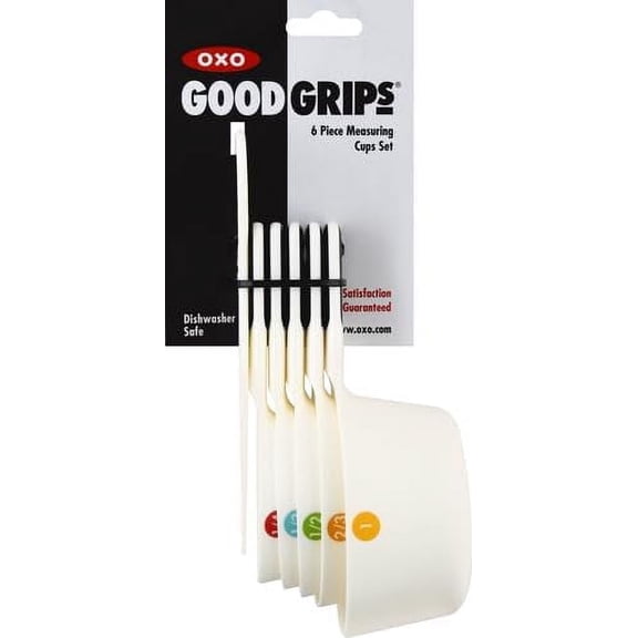 LABAKUI-Good Grips 6-Piece Plastic Measuring Cups- White