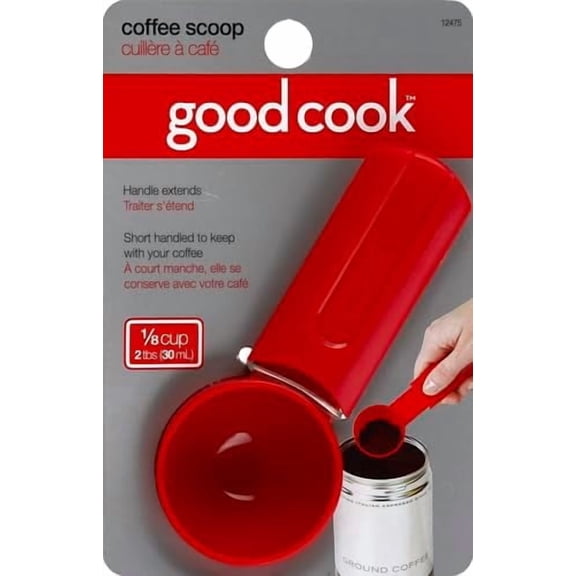 LABAKUI-Goodcook Extendable Coffee Scoop, 2 Tablespoon, Small, Red (Pack of 4)