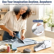 LABAKUI-Handheld Sewing Machine - Portable Mini Sewing Machine with Accessories Kit for Sewing Clothes for Beginners DIY