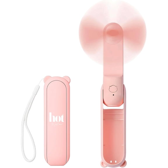 LABAKUI-Hot Flash Relief Fan for Women Portable Stylish Mini Fan for Menopause, Perimenopause, Night Sweats USB Rechargeable, Quiet, Portable Cooling Device for Purse, Travel, Summer, Gifts, Fest
