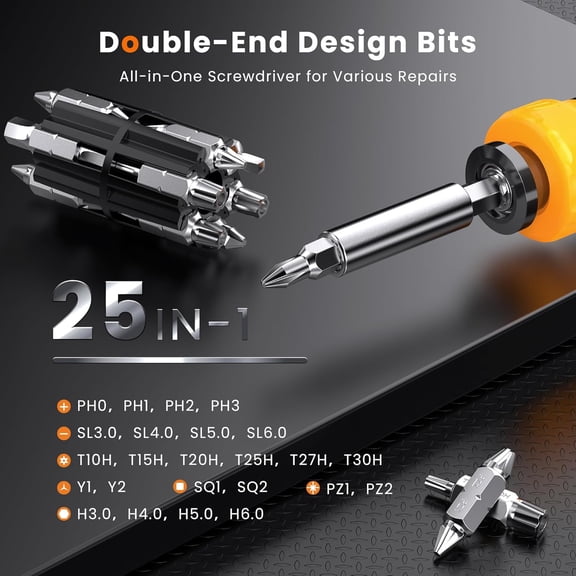 LABAKUI-JOREST 25 in 1 Multi Screwdriver Set, Magnetic Screwdriver Multitool