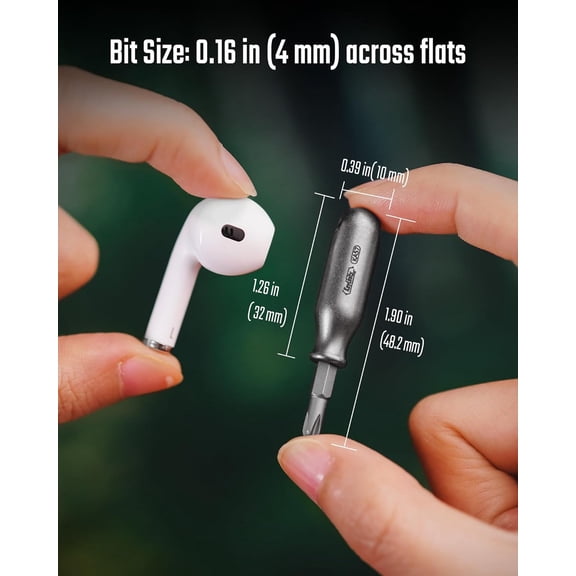 LABAKUI-KA57 Titanium Mini Screwdriver with Magnetic Replaceable Bits