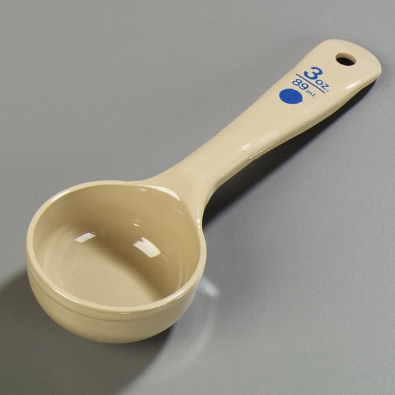 LABAKUI-Measure Miser Plastic Measuring Spoon with Short Handle, 3 Ounces, Beige