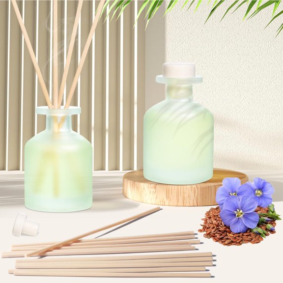 LABAKUI-Reed Diffuser - Clean Linen 3.38oz (100ml) 2 Pack Essential Oil Reed Diffuser Set with 16 Sticks, Long Lasting Fragrance for Home, Bathroom, Bedroom, Room, Decor