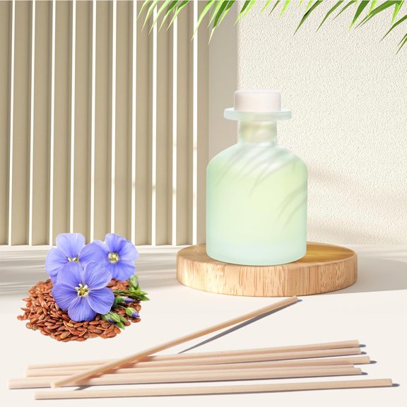 LABAKUI-Reed Diffuser for Home, Clean Linen Scent 3.38oz (100ml)*1 Pack Essential Oil Reed Diffuser Set with 8 Sticks, Long Lasting Air Freshener for Bathroom Bedroom Living Room, Home Decor & Gifts