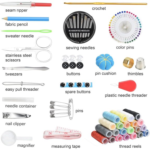 LABAKUI-Sewing Kit for Adults, Portable Needle & Thread Repair Kit