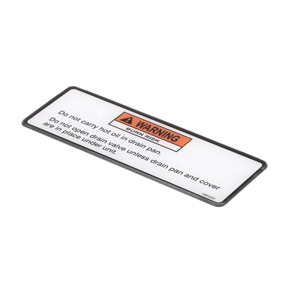 LABEL-DRAIN PAN WARNING 168025 - Genuine OEM Replacement Part