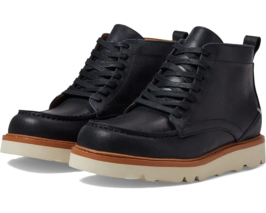 New LABEL Go-to Moc Boot Men\'s Boots Black/Cloud Cream : 10 M, Leather LABEL Go-To Moc Boot Black/Cloud Cream 11 M | B2B Liquidation main image 2