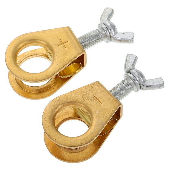 LABELEPH 1 Pair Brass Battery Terminal Connector Clips for Car Battery Installation