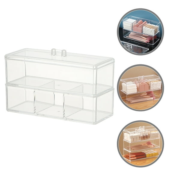 LABELEPH 1 Set Dryer Sheets Organizer Material Multi-Compartment Storage Container Box for Families 11.5X5.8X3.7in