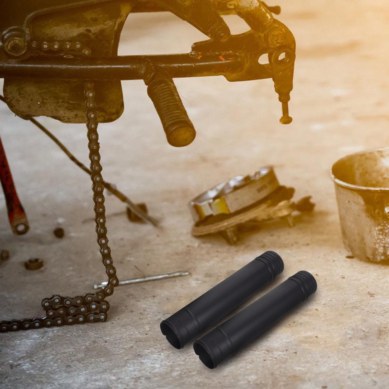 LABELEPH 1 Set Matte Finish Front Fork Covers for Motorcycle Riders with Dust and Scratch Resistance