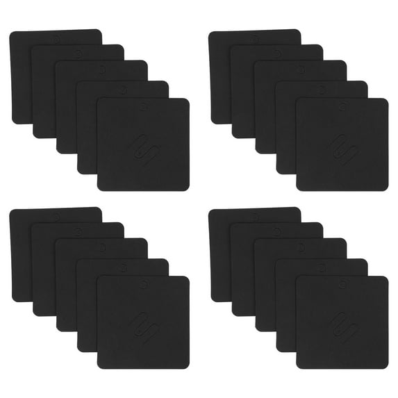 LABELEPH 100Pcs Square Black Paper Brooch Pin Cards for Displaying Jewelry 2.75X2.75X0.04In