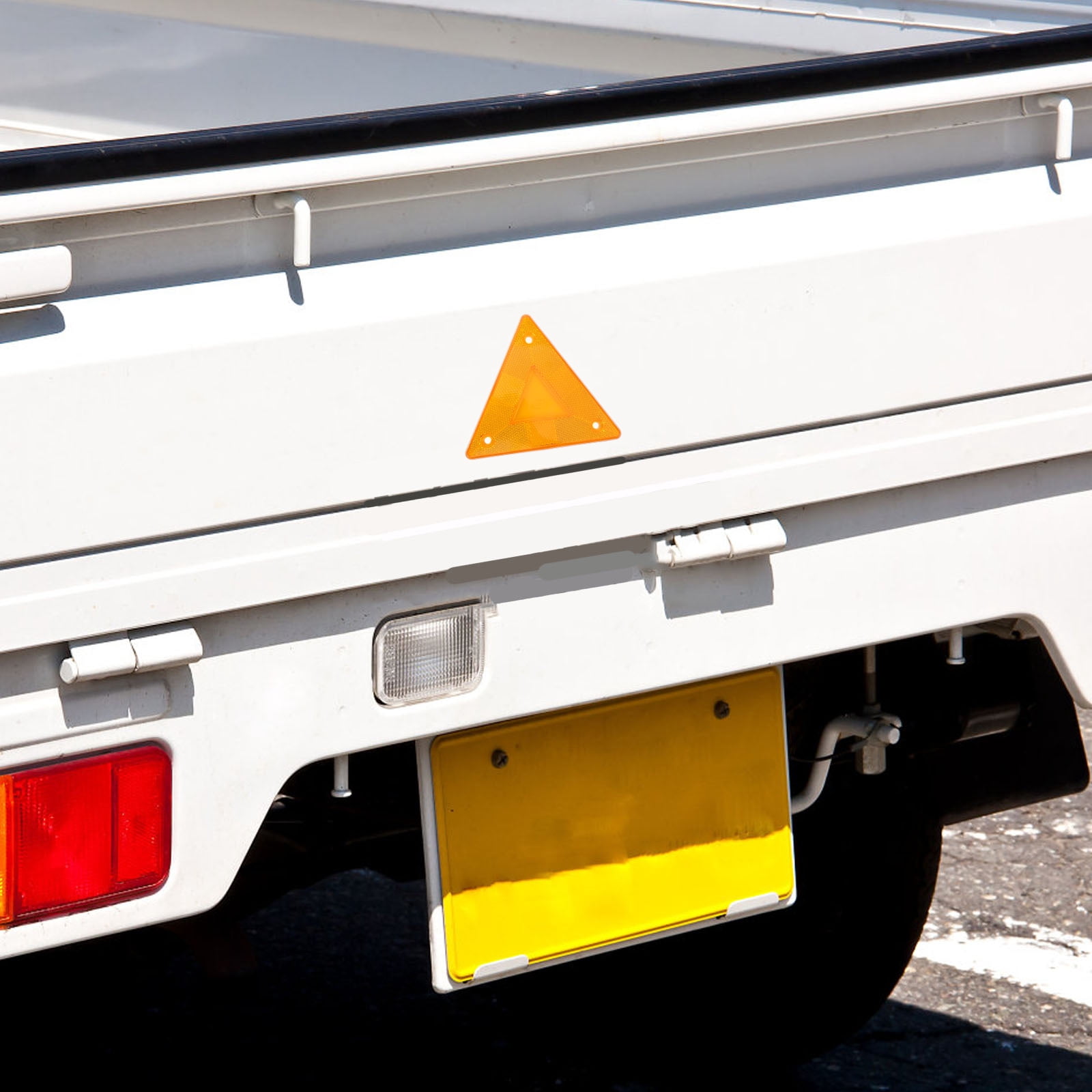 LABELEPH 10Pack Roadside Triangle Reflectors Yellow Plastic For Night Driving