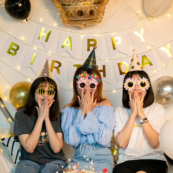 LABELEPH 10Pcs Decorative Party Hats for Adults Hexagon Shape Paper and Sequin Material