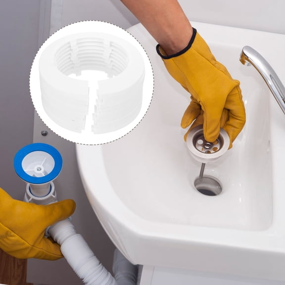 Tineasur Shower Flange Cover White Plastic Hides Pipes and Drains for Residential 10Pcs