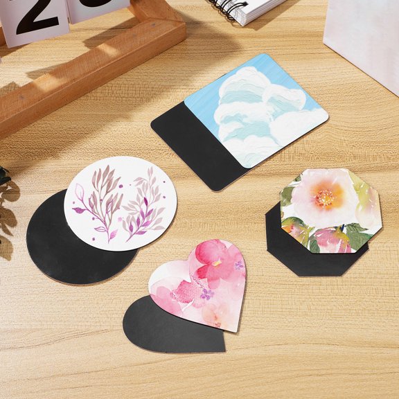 LABELEPH 16Pcs Sublimation Fridge Magnets White Refrigerator Magnets for Home and Kitchen Decor Magnetic Attachment
