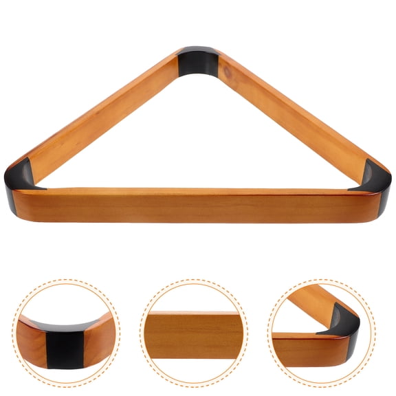 LABELEPH 1Pack Billiard Triangle Rack Set Khaki Pine Wood for Community Center Sports Enthusiasts 11.8X11.4X1.2in