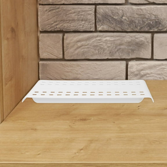 LABELEPH 1Pack Dish Tray White Plastic Rectangular for Families Prevent Water Stains and Enhance Kitchen Efficiency