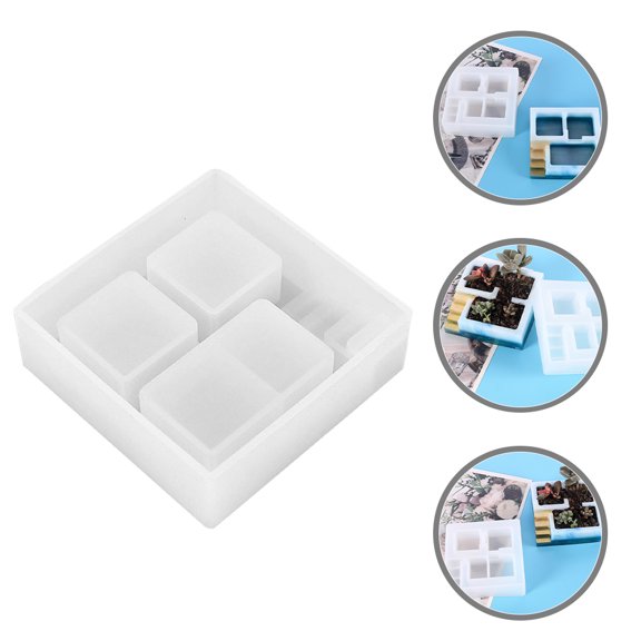 LABELEPH 1Pack Flower Pot Base Mold White Silicone For Diy Craft Enthusiasts And Indoor Gardening