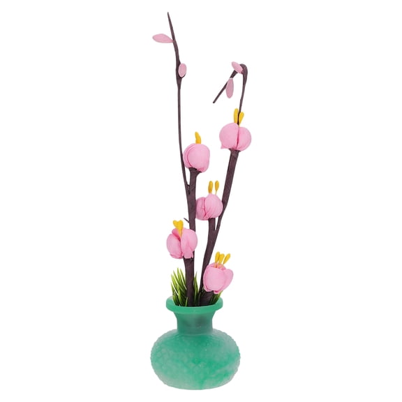 LABELEPH Restaurant Flower Ornament for Decor Realistic Modeling Stable Base Plastic Resin 1 Piece