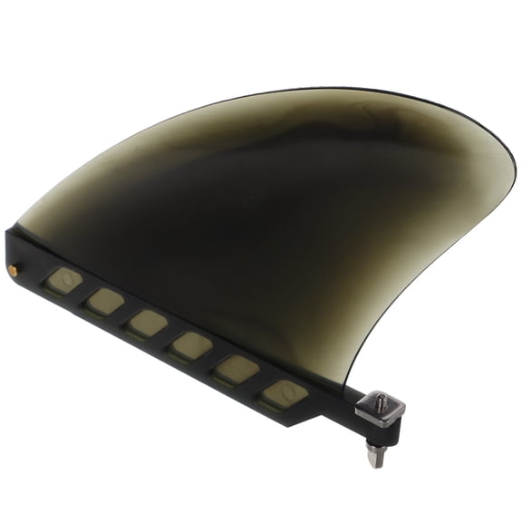 LABELEPH 1Pcs Black PVC Surfboard Fin for Control Enhancement in Surfing 18.8*5.5*0.6in