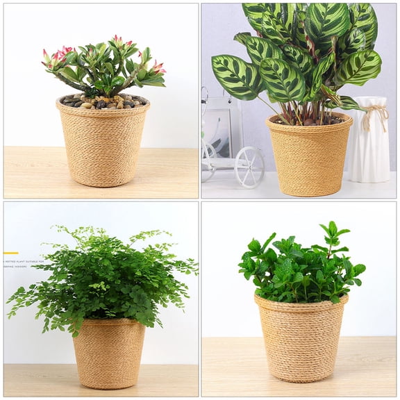 LABELEPH 1Pcs Khaki Round Flower Decor for Indoor Use 11.8X11.8X3.7in