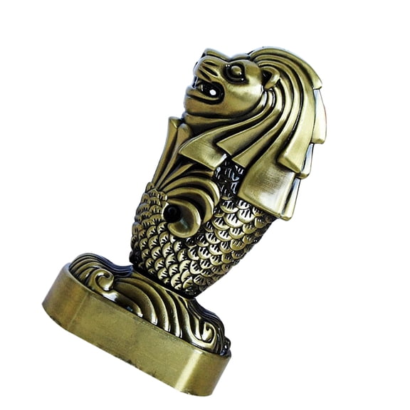 LABELEPH 1Pcs Merlion Statue Home Decorations Artware Bronze 6.09x3.54x2.16in