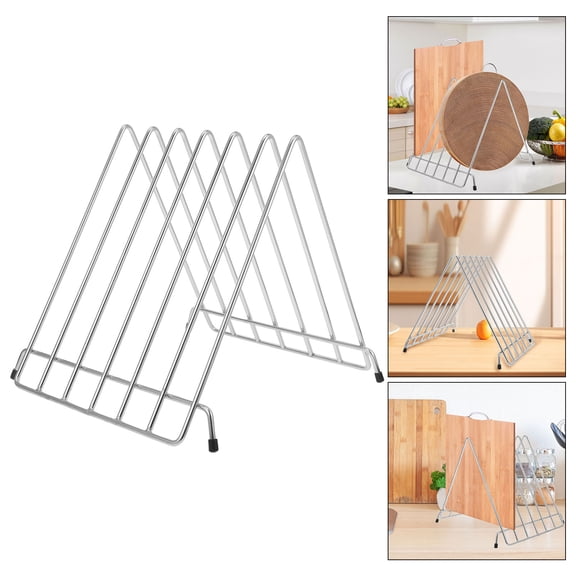 LABELEPH 1Pcs Rectangular Choppingblock Rack for Home Kitchen with Quick Drying and Wear Resistance 11.4*10.6*9.1in