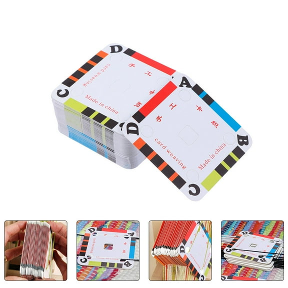 Tineasur White Weaving Cards - Cardstock for Crafts, Smooth Finish, Portable and Fun for Projects