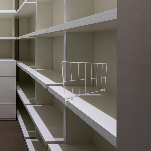 LABELEPH 2Pcs Metal Shelf Dividers for Closet Wire Shelving 15.7X9.8X1.6in Universal Design