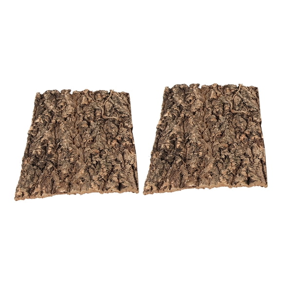 LABELEPH 2Pcs Reptile Supply with Bark Terrarium for Home and Office 11.8X7.9X0.79in
