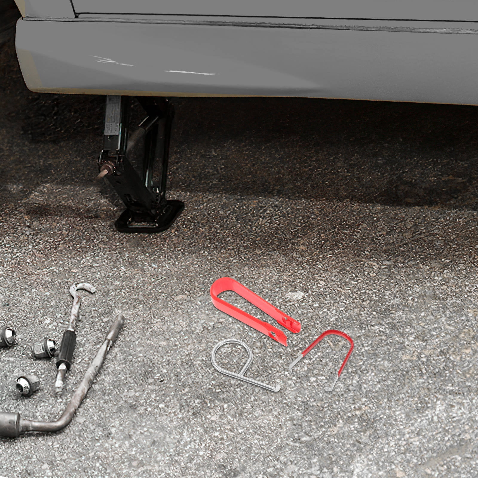 ZYHARUKO Car Truck Wheel Lug Bolt Nut Center Cover Caps Extractor Removal Tool Hook Clip Car Tire Caps Puller Tool 6X0012243 - View #8